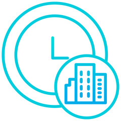 Outline gradient Hotel Timings icon