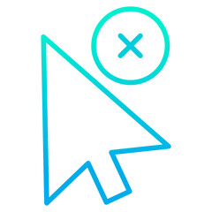 Outline gradient Remove cursor icon