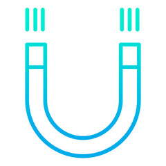 Outline gradient Magnet icon