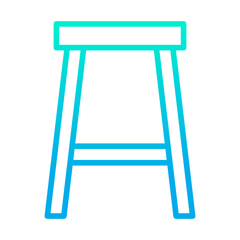 Outline gradient Stool icon