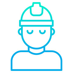 Outline gradient Man Engineering icon