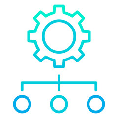 Outline gradient Settings Solutions icon