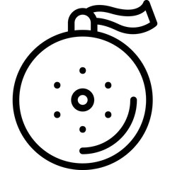 Bauble simple black line icon