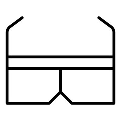 Outline 3d glasses icon