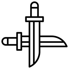 Outline Swords icon