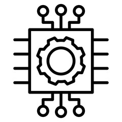 Obraz premium Outline Circuit icon