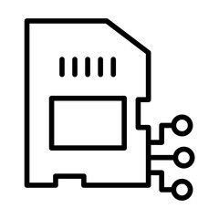 Outline Data Card icon