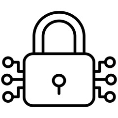 Outline Lock Ai icon