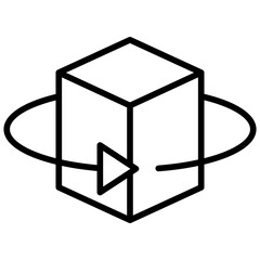 Outline Cube icon