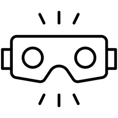 Outline Virtual Reality icon