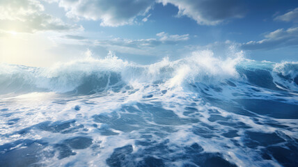 Obraz premium Serene Ocean Waves Background