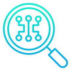 Outline gradient Search Circuit icon