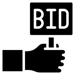 Obraz premium Bidding Sign Icon