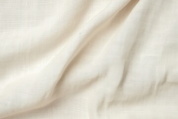 Abstract white elegant aesthetic linen cotton textile fabric background. Soft light background for beauty product AI Generated