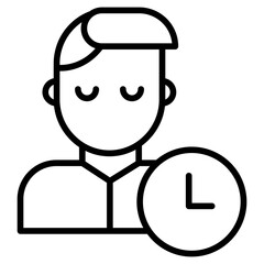 Outline Time management icon