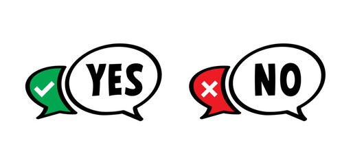 Yes or no sign. do's en don'ts or do and don't, check mark. Compliments, Vector do and dont checklist, okey, yes, like hand thumb up or thumbs down. Unlike or dislike compliment. Good finger.