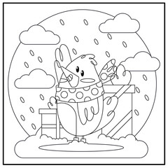 children's educational game. logical tasks. coloring book. New Year. Christmas. red bird with a gift