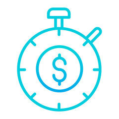 Outline gradient Dollar Management icon