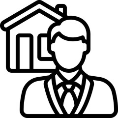 Real Estate Agent Male Icon