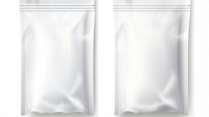 Blank Plastic Foil Bag Mockup for Packaging Design