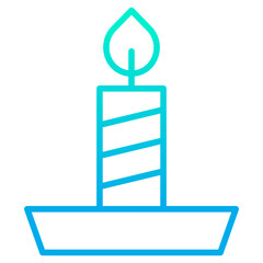 Outline gradient Candle icon