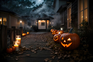 Halloween spooky and jack o lantern
