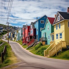 Signal Hill is a vibrant neighborhood in St. John's, Newfoundland, Canada, known for its colorful houses and picturesque views