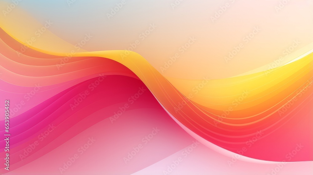 Poster contemporary abstract backdrop with vibrant pink and yellow wave-like patterns. suitable for use as 