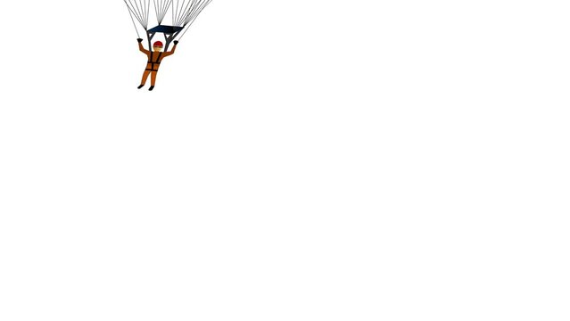 paragliders background and 2d animation, parachute, flight, sky, hang gliding, sports