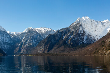 Lake Königssee in Berchtesgaden National park, Bavaria, Germany