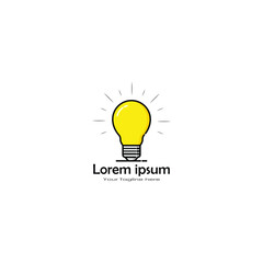 LIght bulb logo isolated vector graphics