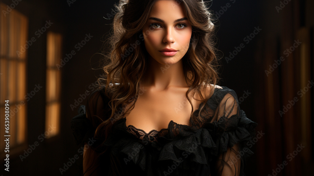 Canvas Prints portrait of a beautiful young woman.