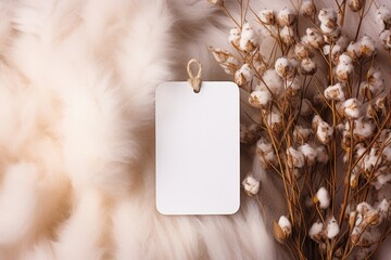 Blank white paper card, suitable for various occasions, advertising and lettering.