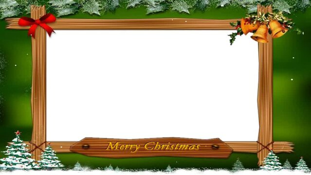 Merry Christmas picture frame background and 2d animation, december, celebrations, 25, frame green screen 