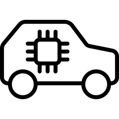 Fototapeta premium Ai Car Icon