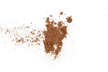 makeup glitter powder splash or burst isolated on white background