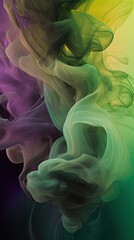Multicolored smoke Swirls Abstract Art on colorful background