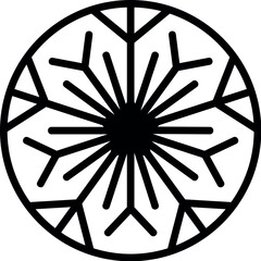 Snowflake coaster laser cut vector design, christmas