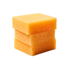 Dishwashing Sponges stack, Isolated PNG on a transparent background, AI