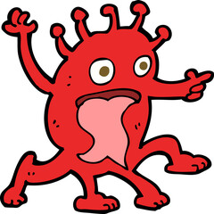 cartoon weird little alien