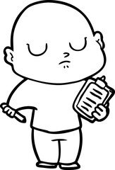 cartoon bald man