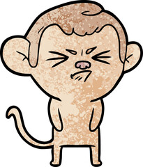 cartoon annoyed monkey