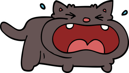 Fototapeta premium cartoon doodle fat cat