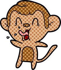 crazy cartoon monkey