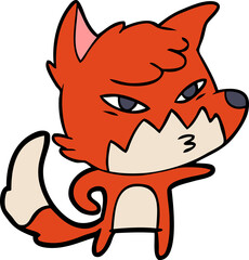 clever cartoon fox