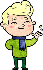 happy cartoon man
