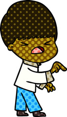 cartoon stressed man