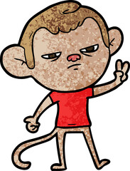 cartoon annoyed monkey