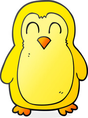 freehand drawn cartoon bird