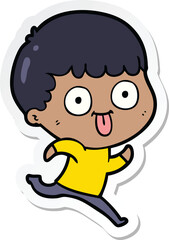 sticker of a cartoon man staring